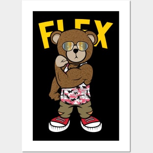 teddy bear flex Posters and Art